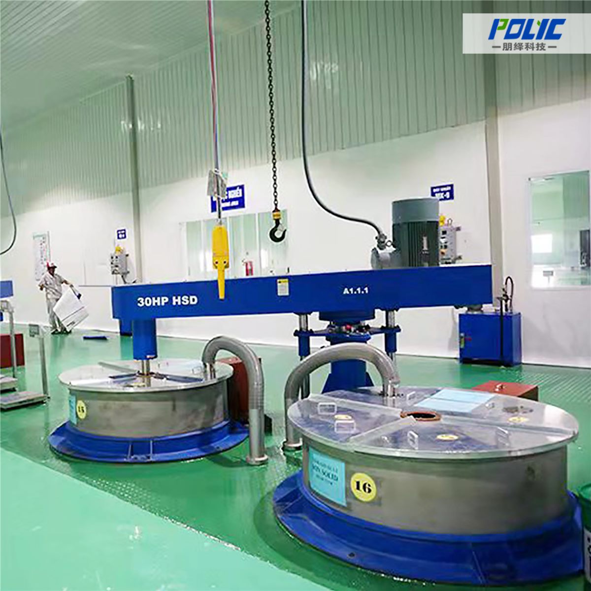 PSD Platform / Mezzanine High Speed Disperser machine on white background